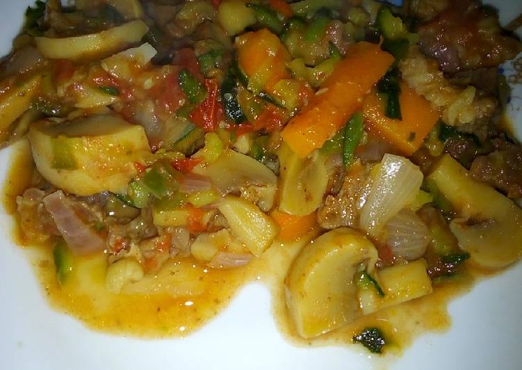 Simple Way to Cook Super Quick Beef with mushroom stew #AuthorMarathon #festiveContestNaivasha