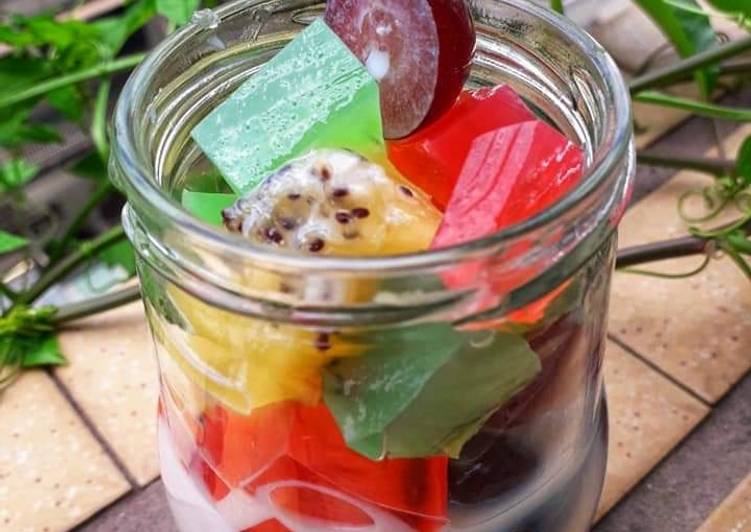 Resep Jelly mix fruits yang Sempurna