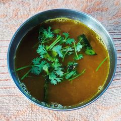 A picture of Green moong soup.