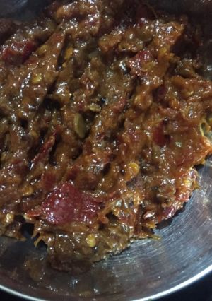 A picture of Red chilli chutney.