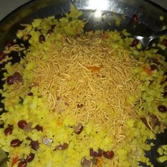 Onion poha A picture of Onion poha.