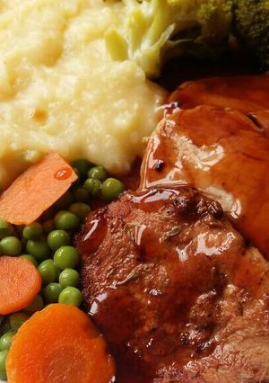 A picture of Vickys Balsamic Roast Pork, GF DF EF SF NF.
