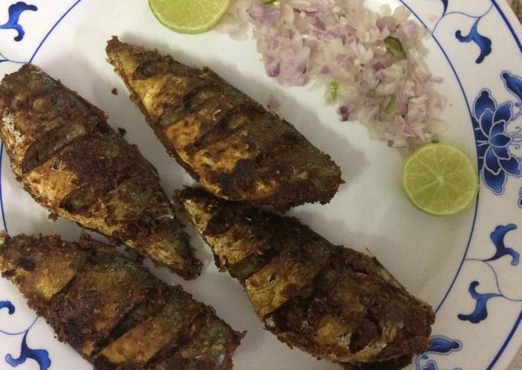 Recipe of Homemade Rice flour Kurkari crispy fried fish