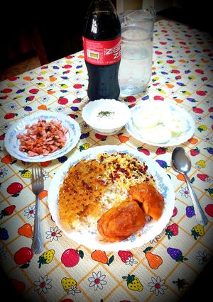 عکسی از دستور زرشک پلو با مرغ