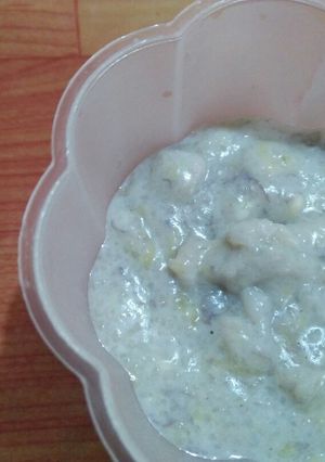 Foto resep Mpasi Bubur pisang keju