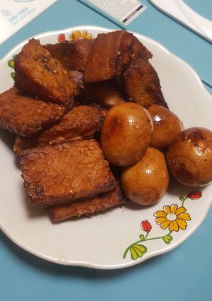 Foto resep Bacem tahu tempe telur