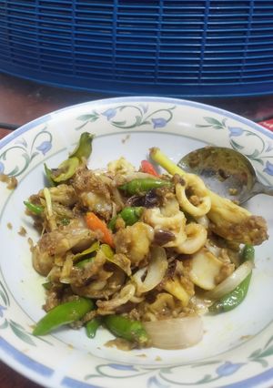 Gambar Sotong Masak Halia Ala Thai