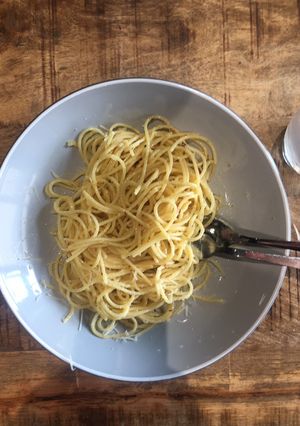 A picture of Can’t be arsed amazing aglio olio.