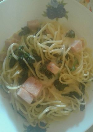 Foto principal de Spaghetti light con espinacas y pavo