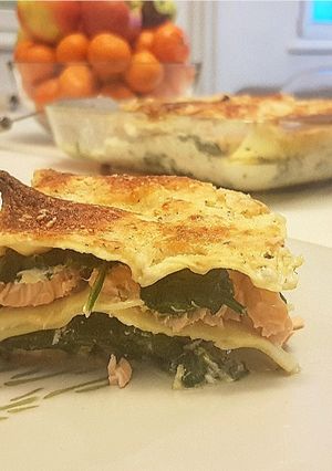 Une photo de 11• Lasagne au Saumon et épinards