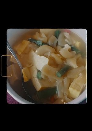 Foto resep Menu Diet #5 Sup Makaroni Tahu