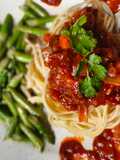 Pasta Arabiata & Asparagus Lada Hitam