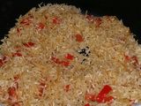 Arroz con fideo frito, ajo y morrón 😊
