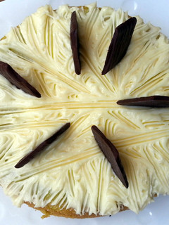 A picture of Basic Cake With Cream Chese And Chocolate.