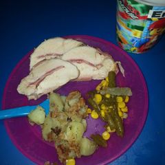 A picture of Ham and Cheese Stuffed, Bacon Wrapped Chicken.