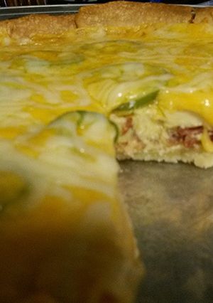A picture of Jalapeño Popper Quiche w/Bacon.