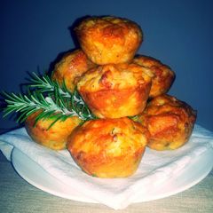 A picture of Savoury Sweetcorn & Bacon Muffins.