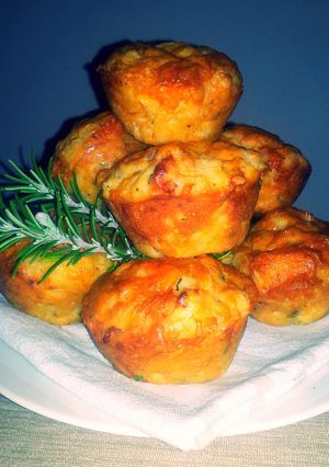 A picture of Savoury Sweetcorn & Bacon Muffins.