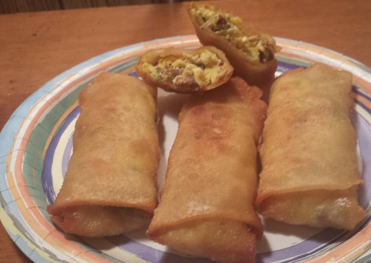 Easiest Way to Make Homemade Breakfast Egg rolls