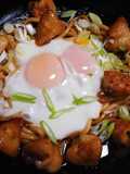 Chicken Teriyaki Yaki Udon with Egg (Easy)