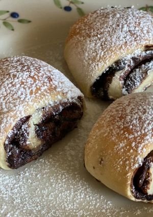 Csokicseppes tekercsek recept fotója
