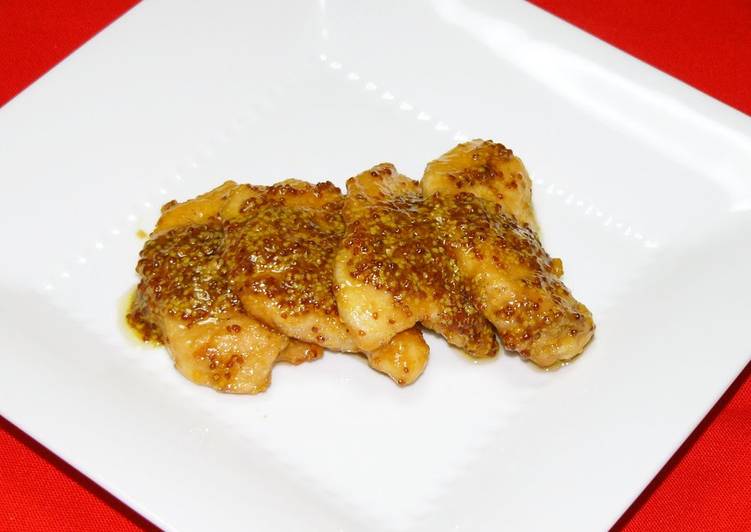 Simple Way to Prepare Perfect Sautéed Chicken Breast with Grainy Mustard Sauce