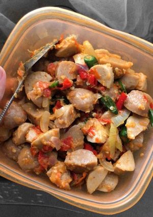 Foto resep Bakso Masak Pedas