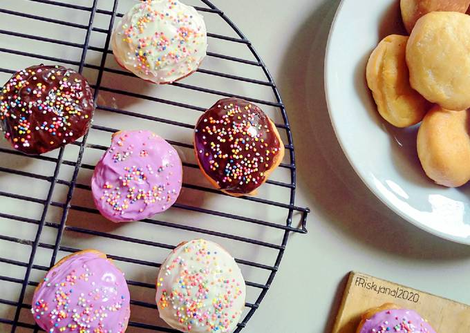 Langkah Mudah untuk Membuat DONAT MINI (Tanpa Ulen), Menggugah Selera