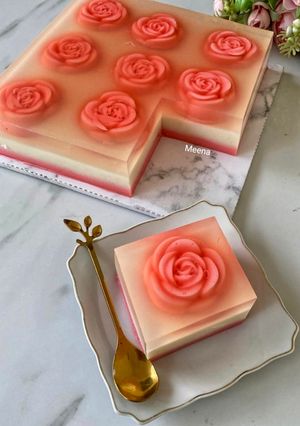 Foto resep Puding mawar