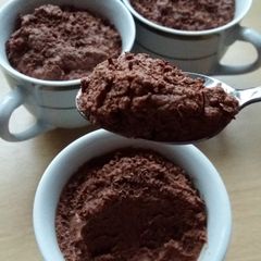 A picture of Vickys Boozy Chocolate Chestnut Pudding, GF DF EF SF.