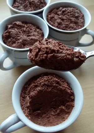 A picture of Vickys Boozy Chocolate Chestnut Pudding, GF DF EF SF.
