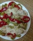 Filetes de panga con pimientos