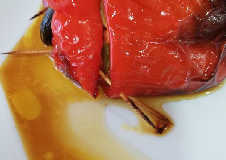 Pimientos rojos, rellenos de verdura Receta de Natalia ...