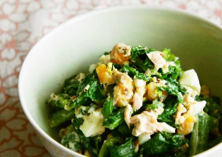 Broccolini and Egg Dressed in Tuna-Mayonnaise