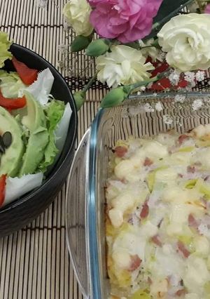 Une photo de Gratin poireaux quinoa