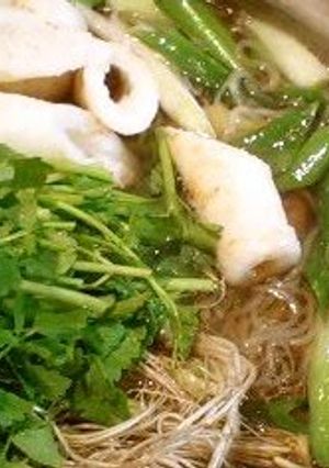 A picture of Hotpot with Kiritanpo Rice Sticks (w/ Instructions to Make Kiritanpo).