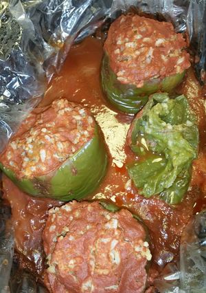 A picture of Stuffed peppers.