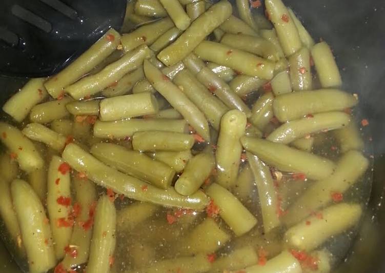 Recipe of Speedy Green Beans - Easy. Spicy. Tasty.