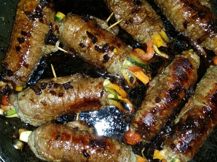 Easy Steps to Make Balsamic glazed steak rolls which So Delicious