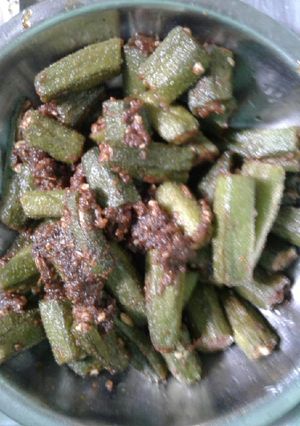 A picture of Bhindi fry.
