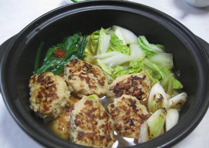 Chicken Meatball and Chinese Cabbage Hot Pot