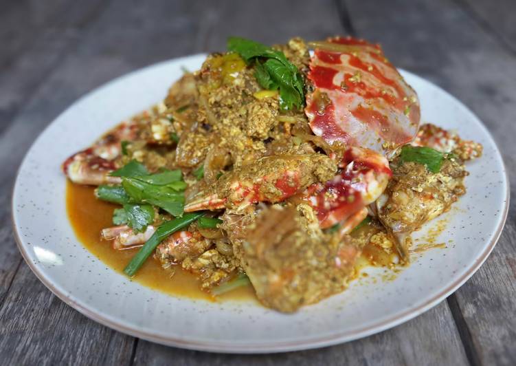 Stir fried Crabs with curry powder