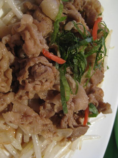 A picture of Pork and Ginger Stir Fry with Bean Sprouts and Garlic.