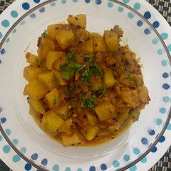 A picture of Aloo ki bhujiya.