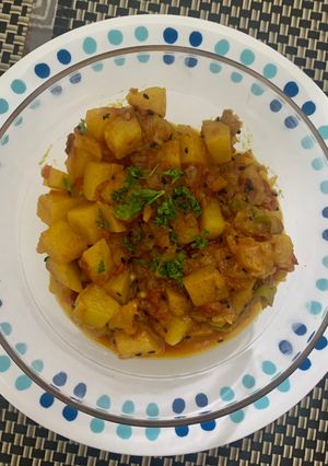 A picture of Aloo ki bhujiya.