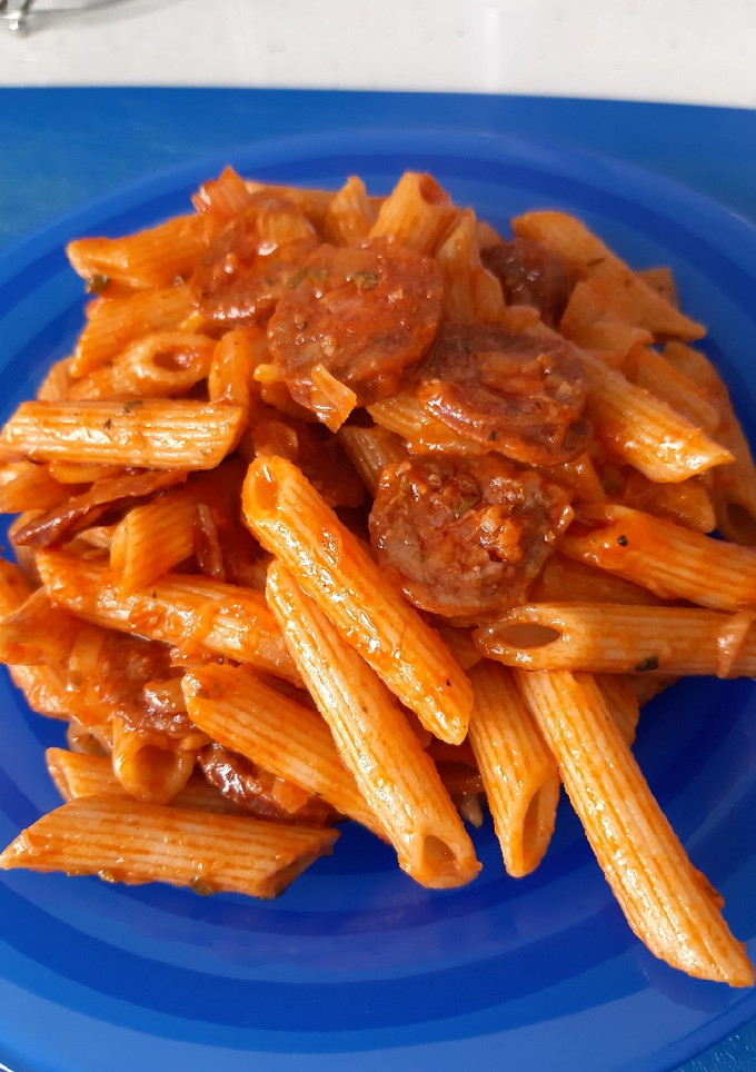 Una foto de Macarrones con chorizo