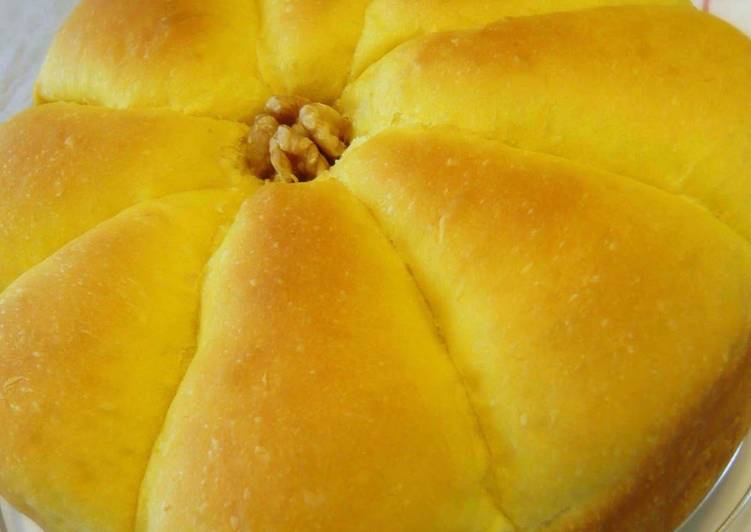 Steps to Prepare Quick Halloween Kabocha Squash Bread