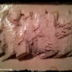 A picture of Parmesan Chicken Manicotti.