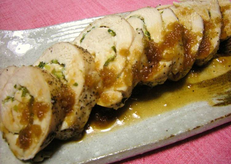 Easy in the Microwave Chicken Breast Garlic Roll