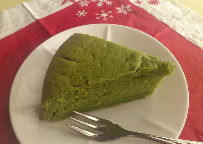 Simple Way to Make Any-night-of-the-week No Butter Matcha Cake with Tofu and Cream